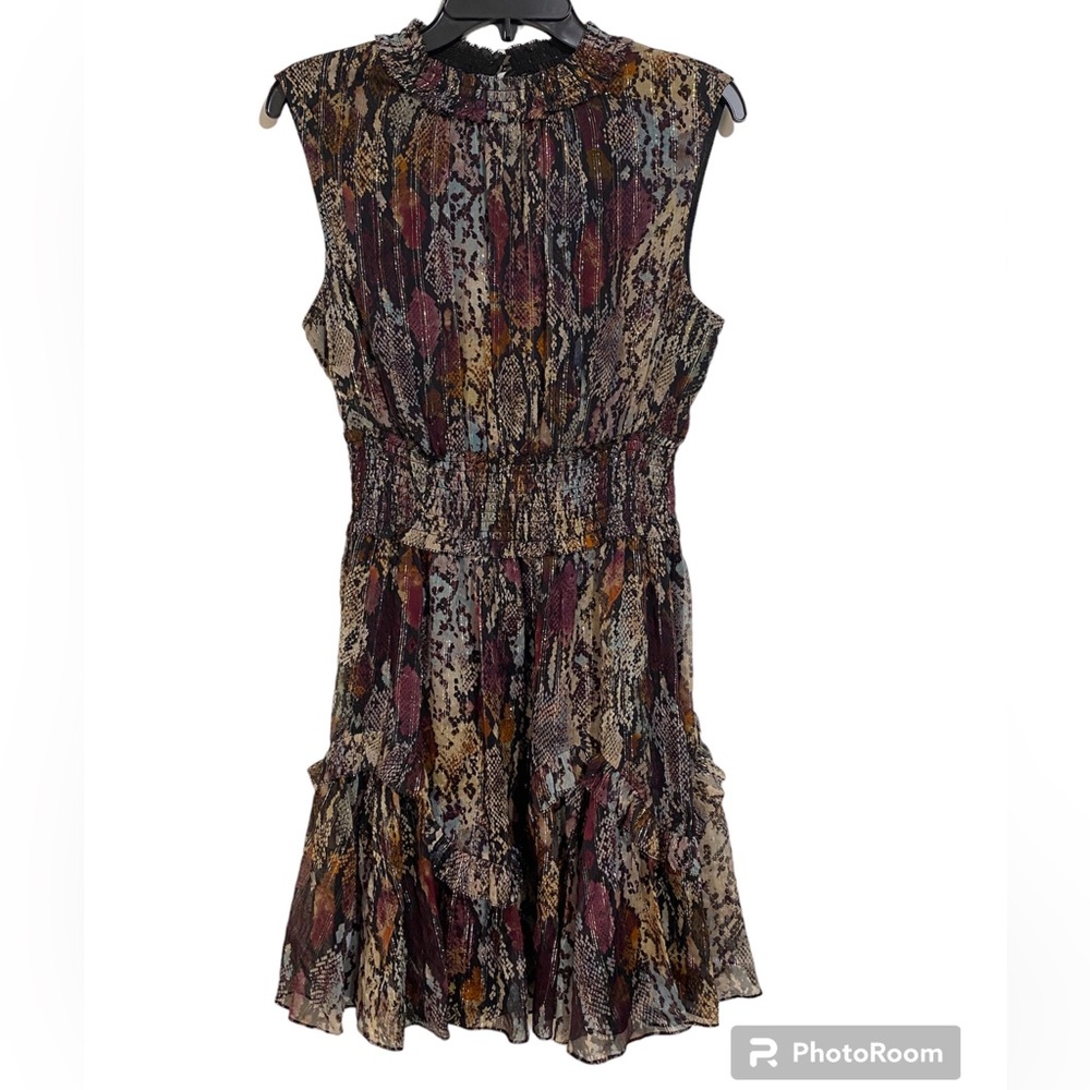 Rebecca Taylor Animal Print Silk Dress